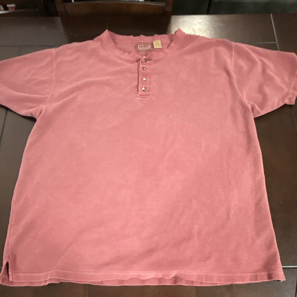C.E. Schmidt Workwear Men’s Polo Shirt 3XL Pink Solid CottonCollared Button 0174
